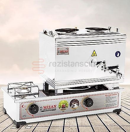 Mizan Çelik Çay Kazanı 20 Litre 25 lik (304 Paslanmaz Çelik) Doğalgazlı Ce Belgelidir
