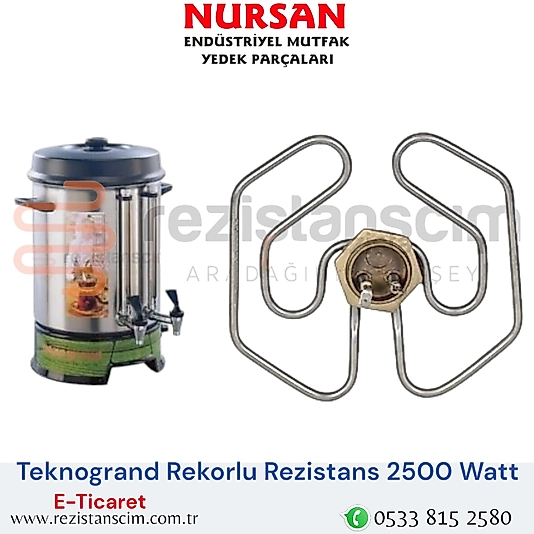 Teknogrand Çay Makinesi Standart 2500 Watt Rezistans (ORJİNAL ÜRÜNDÜR)