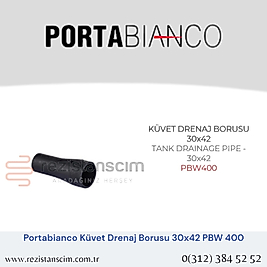 Portabianco Bulaşık Makinesi KÜVET DRENAJ BORUSU  30x42  TANK DRAINAGE PIPE  30x42  PBW400