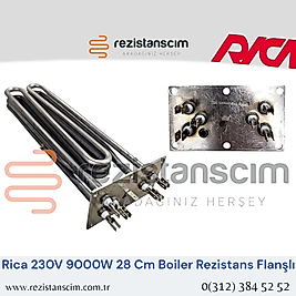 Rica 230v 9000 Watt 28 Cm Fırın Boiler Rezistans Flanşlı