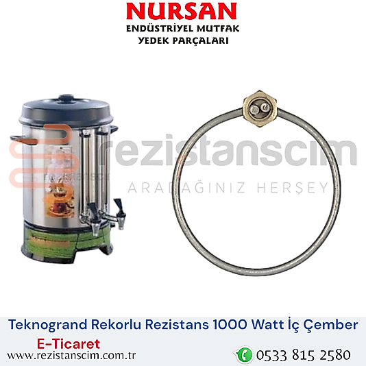 Teknogrand Çay Makinesi Küçük 1000 Watt Rezistans