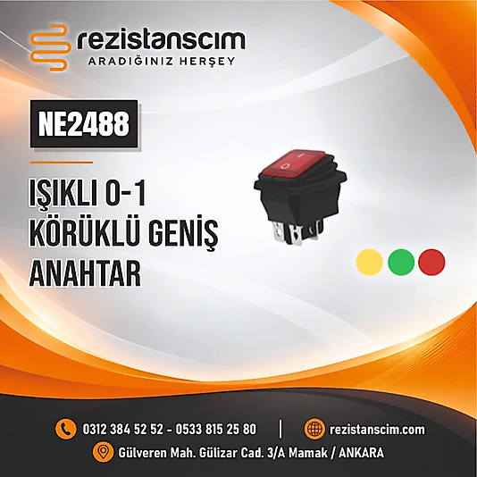 IŞIKLI 0-1 KÖRÜKLÜ GENİŞ ANAHTAR