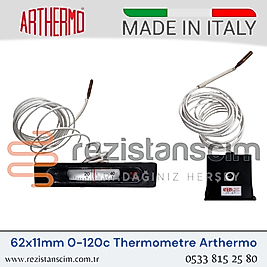 Arthermo Thermometre 62x11 MM 0-120 c Şerit Siyah