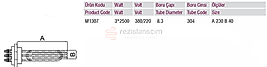 Sanayi Tipi Ütü Rezistansı 2” Somunlu Üç Elemanlı 3x2500Watt