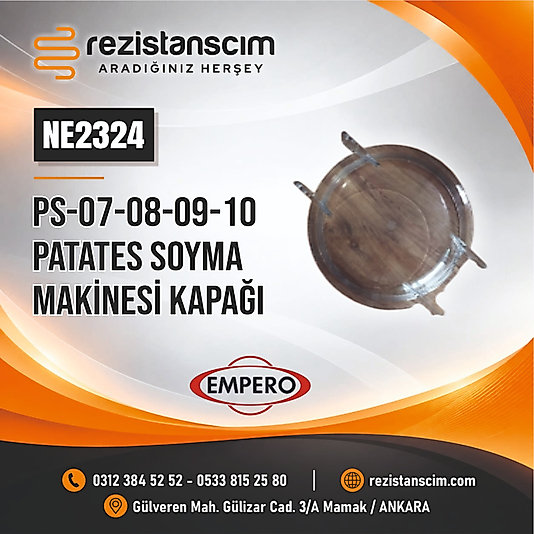 PS-07-08-09-10 PATATES SOYMA MAKİNESİ KAPAĞI