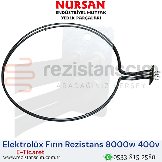 Elektrolüx Fırın Rezistans Orjinal Rica 0A5330 REZİSTANS Cember 8000Watt 400v
