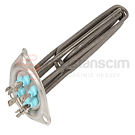 Bulaşık Yıkama Makinası Büyük Üçgen Flanş Rezistans 380/220V 3*3000 1P İNCOLAY