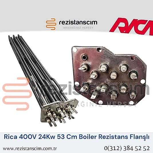 Rica 400v 24000 Watt 53 Cm Boiler Flanşlı Rezistans