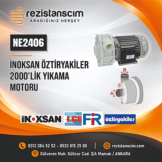İNOKSAN ÖZTİRYAKİLER 2000'LİK YIKAMA MOTORU