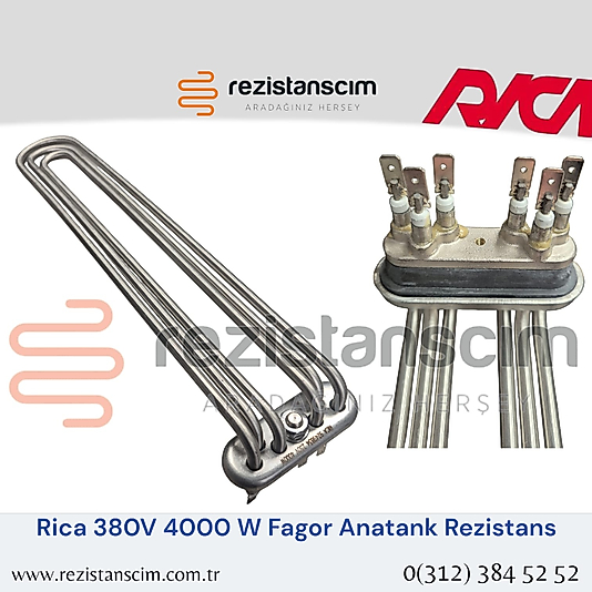Rica 380 V Fagor Bulaşık Yıkama Makinesi Anatank Rezistans 4 Kw