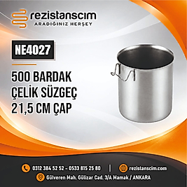 500 BARDAK ÇAY MAKİNESİ ÇELİK SÜZGEÇ - 21,5 CM ÇAP