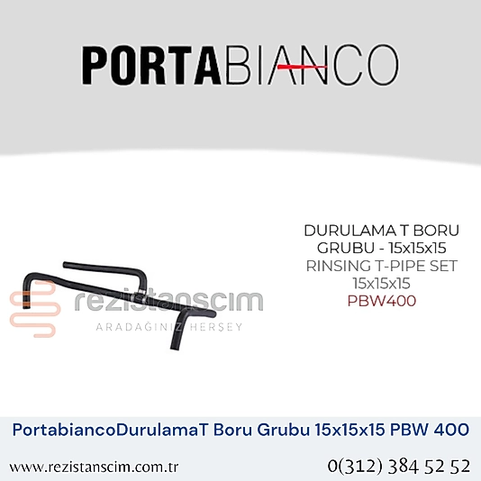 Portabianco Bulaşık Makinesi DURULAMA T BORU  GRUBU - 15x15x15  RINSING T-PIPE SET  15x15x15  PBW400