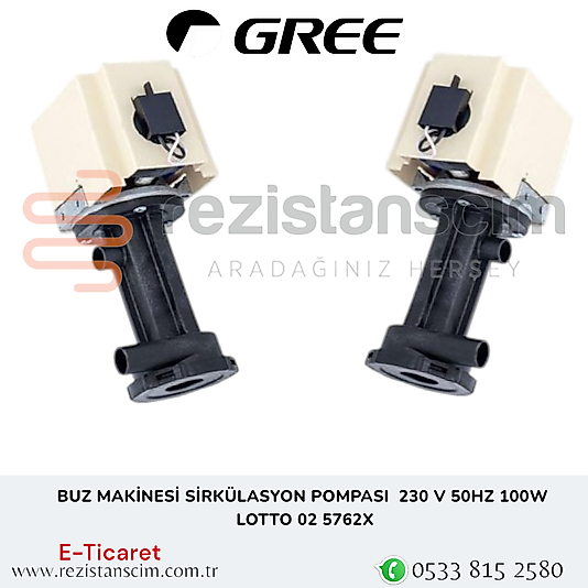BUZ MAKİNESİ SİRKÜLASYON POMPASI 230 V 50HZ 100W  LOTTO 02 5762X