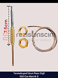 Yer Ocağı Kuzine Termokupul (Dişli)-(Uzun Uçlu) 100cm