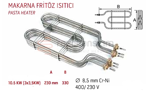 Makarna Ve Fritöz Rezistansı 3x3500KW 400/230 V
