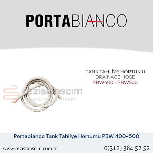 Portabianco Bulaşık Makinesi TANK TAHLİYE HORTUMU  DRAINAGE HOSE  PBW400 - PBW500