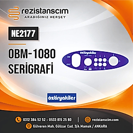 OBM-1080 ÖN PANEL ETİKET SERİGRAFİ