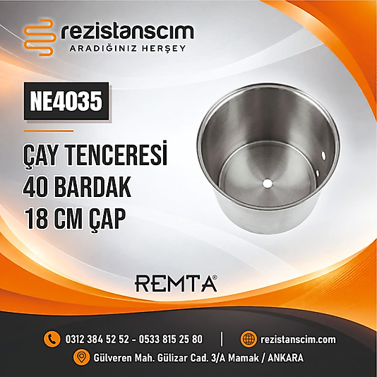 ÇAY TENCERESİ 40 BARDAK (ÇAP 18 CM)
