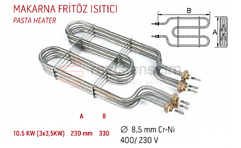 Makarna Ve Fritöz Rezistansı 3x3500KW 400/230 V