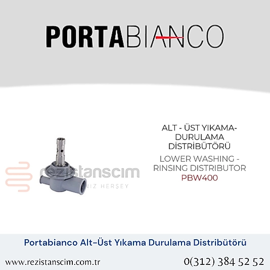 Portabianco Bulaşık Makinesi  ALT - ÜST YIKAMA DURULAMA  DİSTRİBÜTÖRÜ  LOWER WASHING -  RINSING DISTRIBUTOR  PBW400