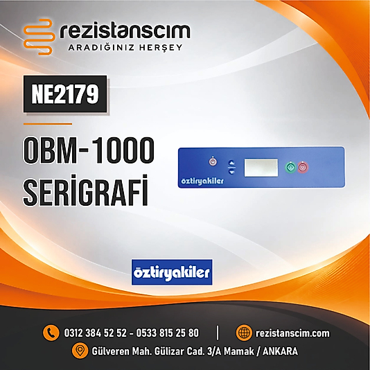 OBM-1000 ÖN PANEL ETİKETİ SERİGRAFİ