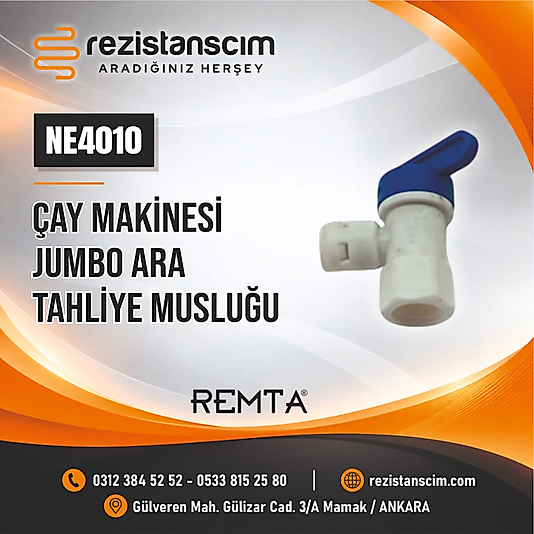 JUMBO ÇAY MAKİNESİ REMTA ARKA TAHLİYE MUSLUĞU