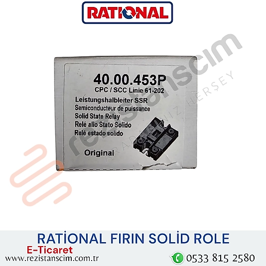 Rational Fırın Solid Röle Takımı