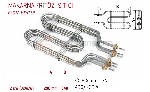 Makarna Ve Fritöz Rezistansı 3x4000KW 400/230 V
