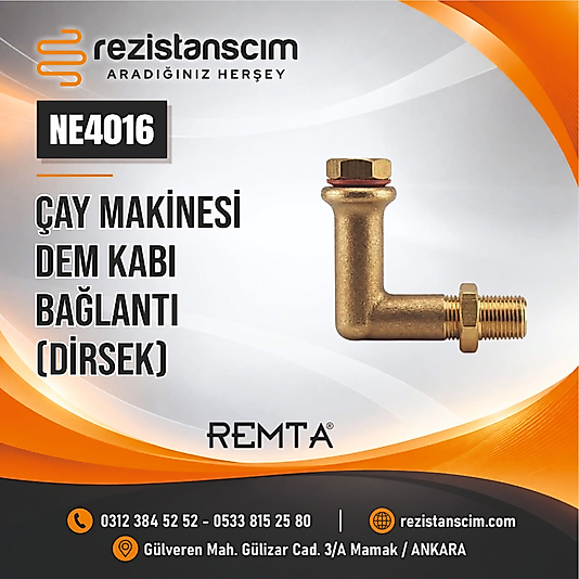 Çay Makinesi Dem Kabı Pirinç Dİrsek 1/1/4
