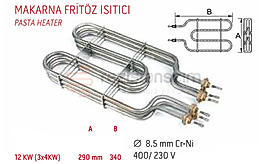 Makarna Ve Fritöz Rezistansı 3x4000KW 400/230 V