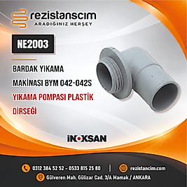 BARDAK YIKAMA MAKİNASI BYM 042-042S YIKAMA POMPASI PLASTİK DİRSEĞİ
