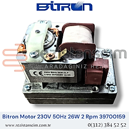 Bitron Cevirme Motoru 14 Watt 230V 50 HZ 97172 2 RPM Acık Kasa