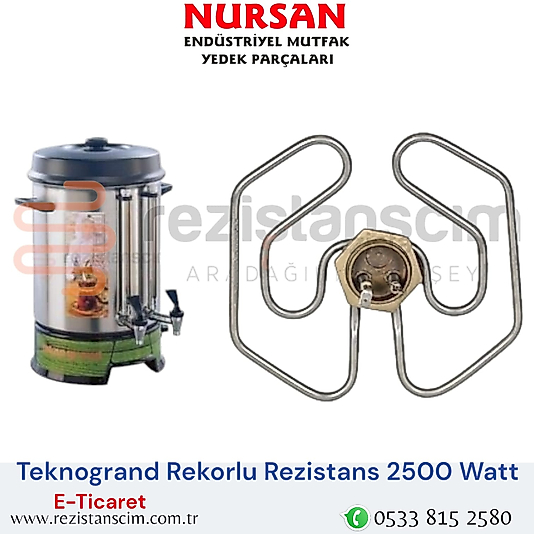 Teknogrand Çay Makinesi Standart 2500 Watt Rezistans (ORJİNAL ÜRÜNDÜR)