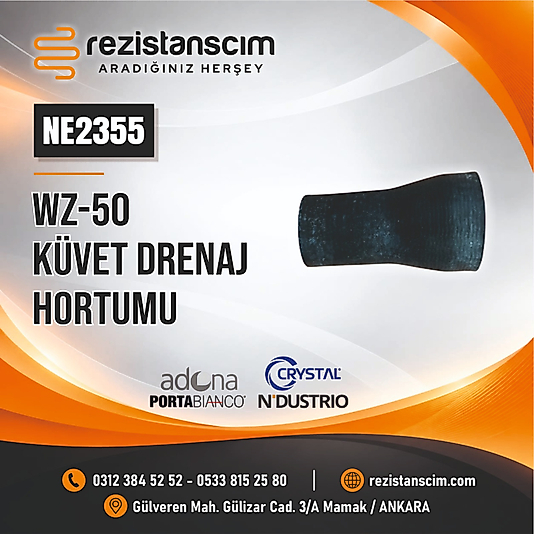 Adona Portabianco Crystal Ndustrio Bulaşık Makinesi KÜVET DRENAJ BORUSU  30x42  TANK DRAINAGE PIPE  30x42  PBW400
