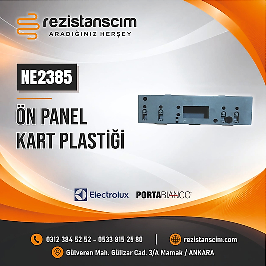 ELECTROLUX PORTABİANCO ÖN PANEL KART PLASTİĞİ