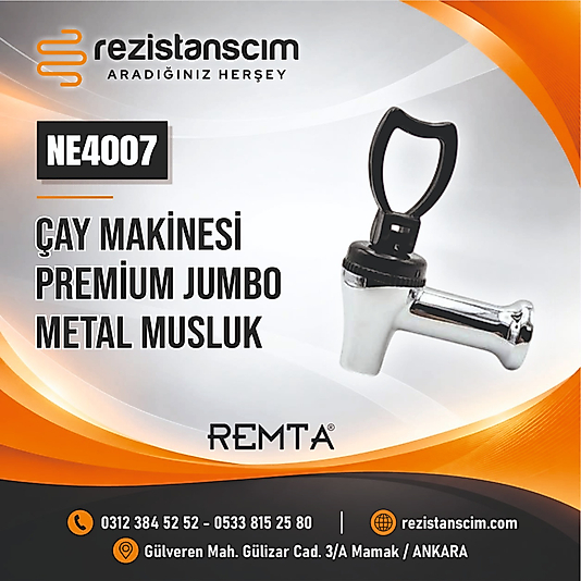 ÇAY MAKİNESİ REMTA PREMİUM JUMBO METAL MUSLUK