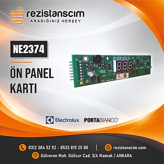 PORTABIANCO ÖN PANEL KARTI  KONTROL PANELİ  ELEKTRONİK ÖN  PANEL KARTI  CONTROL PANEL  ELECTRONICAL  FRONT PANEL CARD  PBW400 - PBW 500  PBW 1000