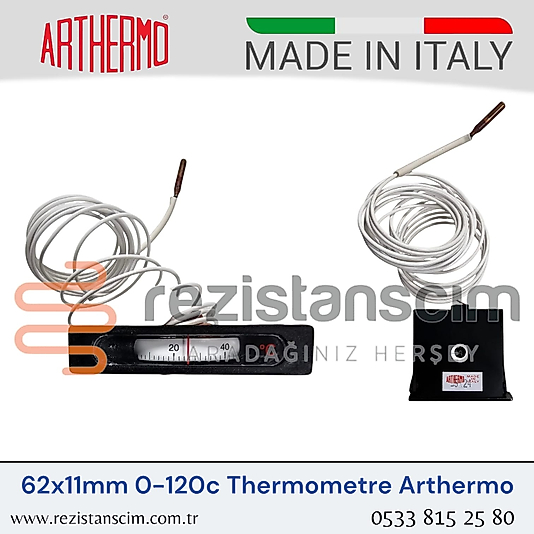 Arthermo Thermometre 62x11 MM 0-120 c Şerit Siyah