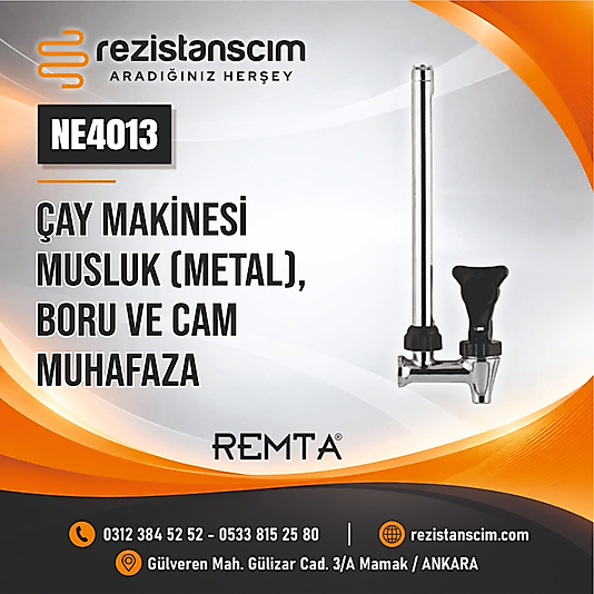 ÇAY MAKİNESİ MUSLUK (METAL)+BORU+CAM MUHAFAZA