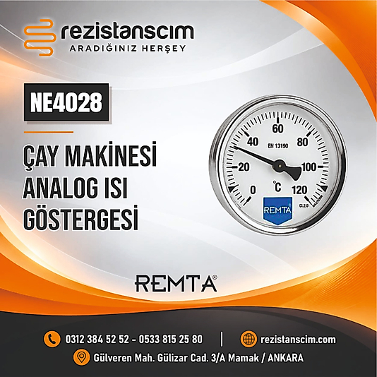 ÇAY MAKİNESİ REMTA ANALOG ISI GÖSTERGESİ