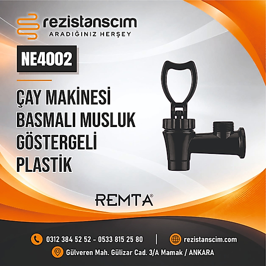 Remta Tip Çay Makinesi Göstergeli Plastik Musluk Dış-Diş