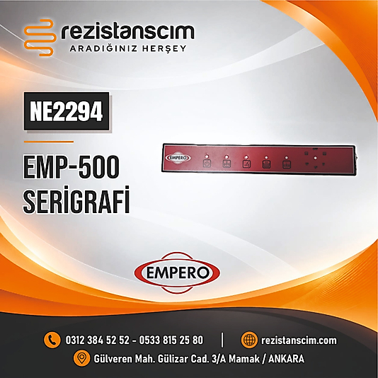 EMPERO 500 ÖN PANEL ETİKET SERİGRAFİ