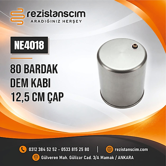 80 BARDAK DEM KABI - 12,5 CM ÇAP
