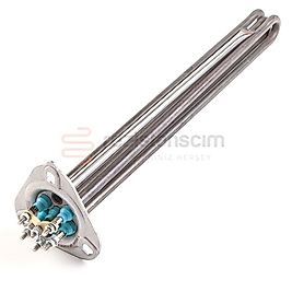 Bulaşık Yıkama Makinası Küçük Üçgen Flanş Rezistans 380/220V 3* 3000W L:42cm