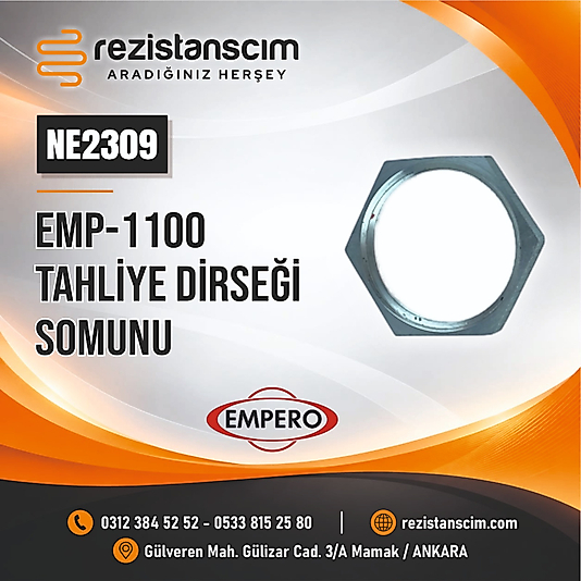 EMPERO BARDAK YIKAMA TAHLİYE DİRSEĞİ SOMUNU