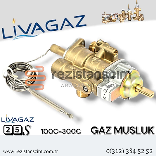 Liva gaz 25s Gaz Musluğu 100-300 C