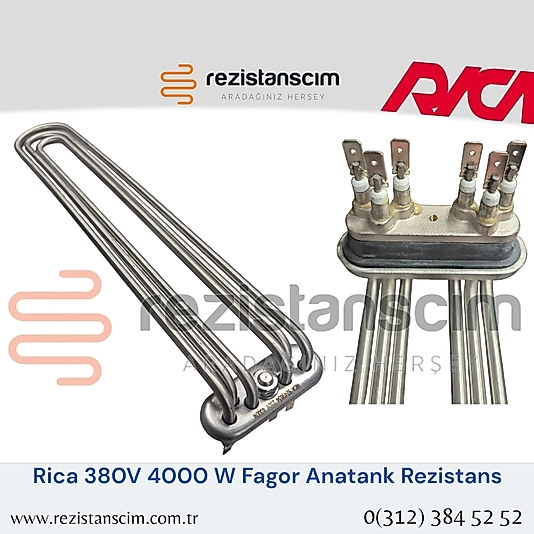 Rica 380 V Fagor Bulaşık Yıkama Makinesi Anatank Rezistans 4 Kw
