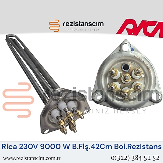 Rica 230V 9000 Watt Büyük Flanş 42 Cm Elektrolüx Rezistans