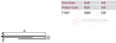 Fagor Bardak Makinesi LVC12 Boyler Rezistans 2800Watt  230 v Kısa Model