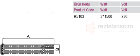 Fagor Bulaşık Makinesi Anatank Rezistans 4500Watt L:37Cm
